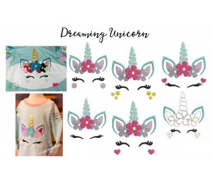 Stickserie - Einhorn Dreaming Unicorn